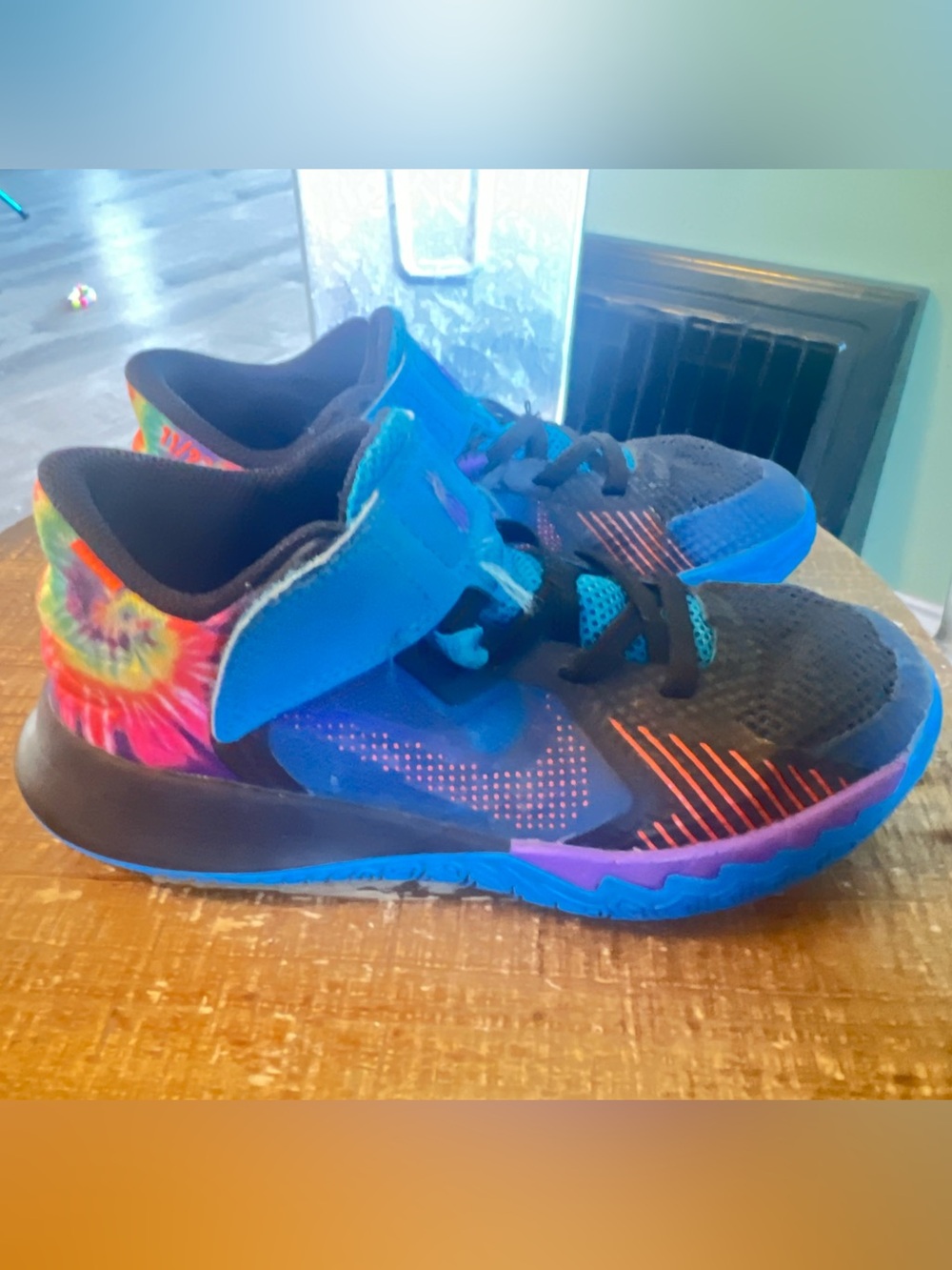 Nike Kids Tie-Dye Accent Sneakers - Black, Blue & Pink